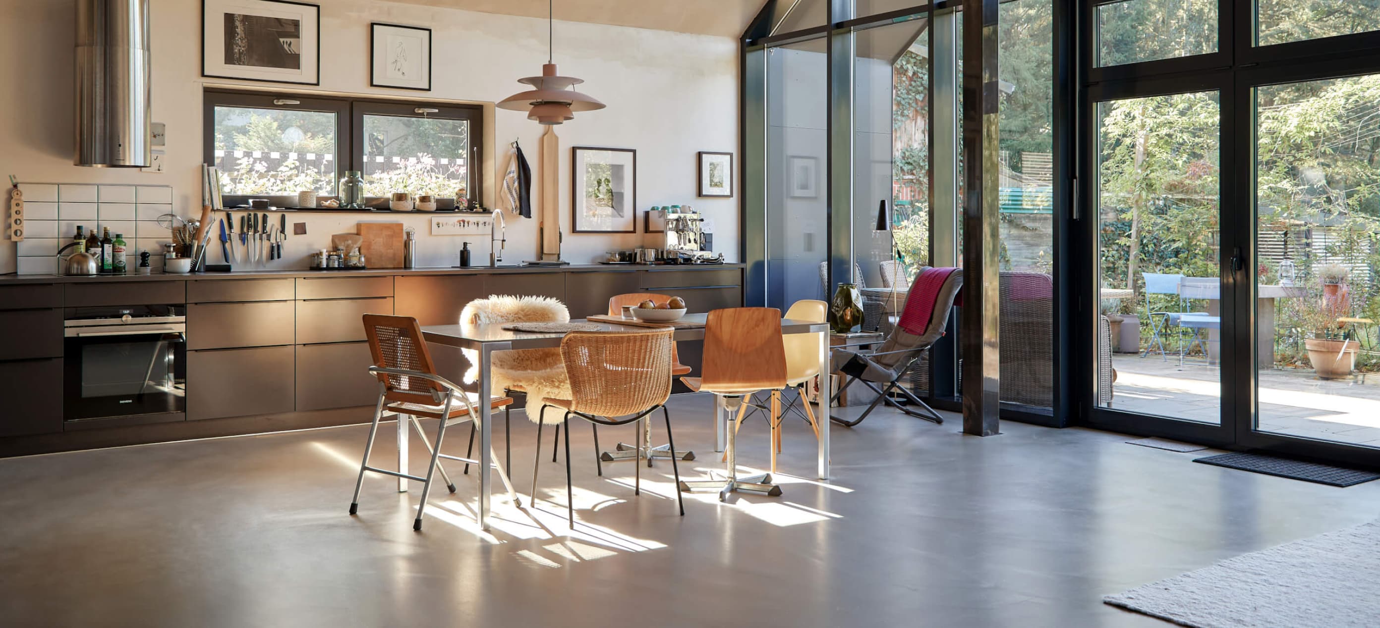 Blick in ein Loft-Haus in Norddeutschland